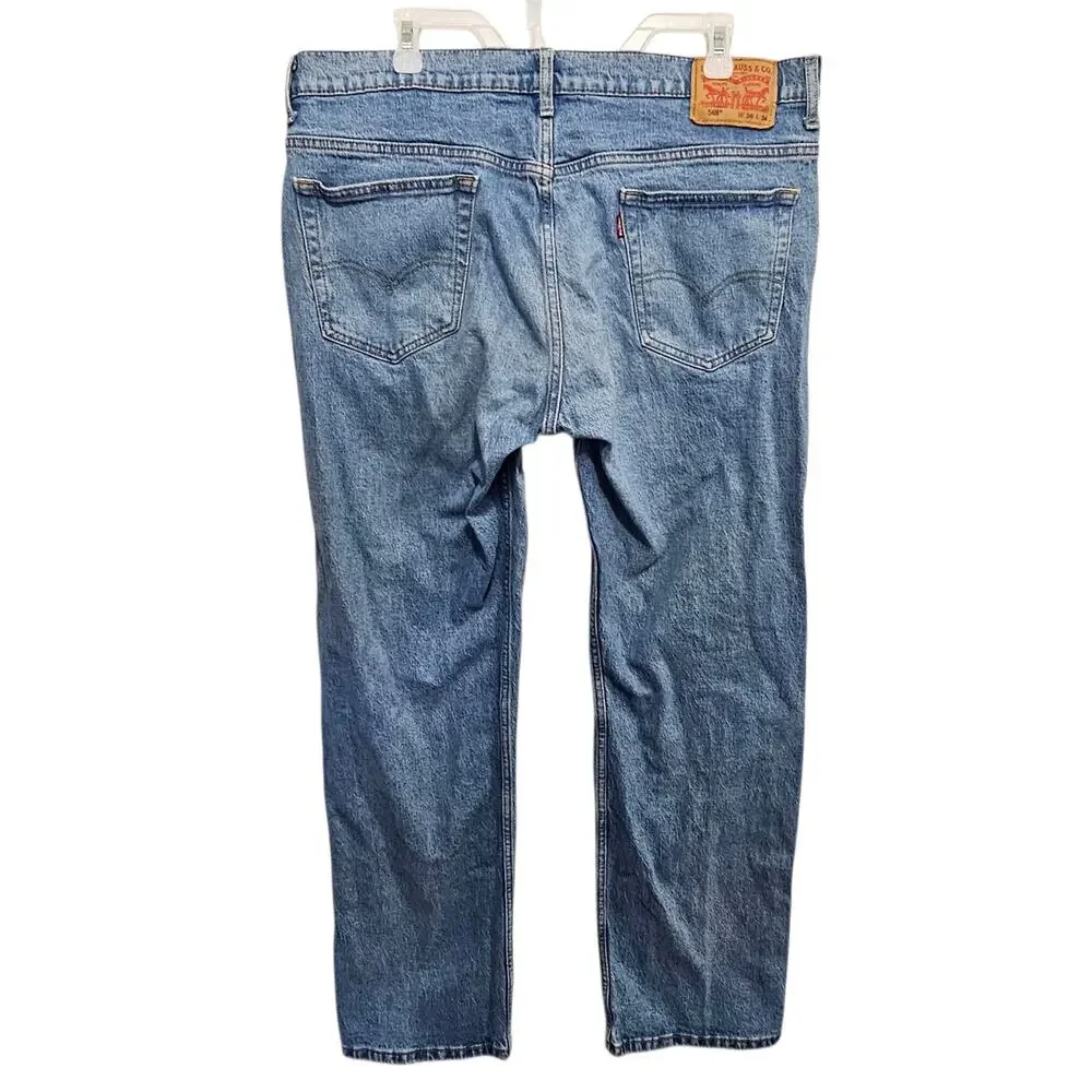 Levi's Light Blue Straight‎ Denim Men's 569's Jeans Size 36x34